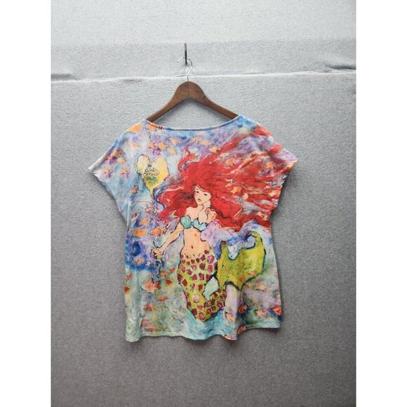 Leoma Lovegrove Ariel Mermaid Graphic Womens Large T-Shirt 95% Polyester 5% Span - Picture 3 of 3